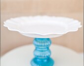 Ruffle Dish and Glass Cake Stand