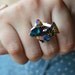 Cosmic Rainbow Titanium Crystal Ring