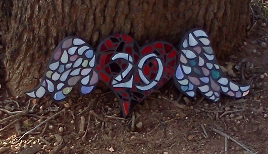 custom street number mosiac