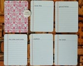 Journaling Cards & Badge Set Notebook Basic Blue 2 - Project Life - Scrapbooking
