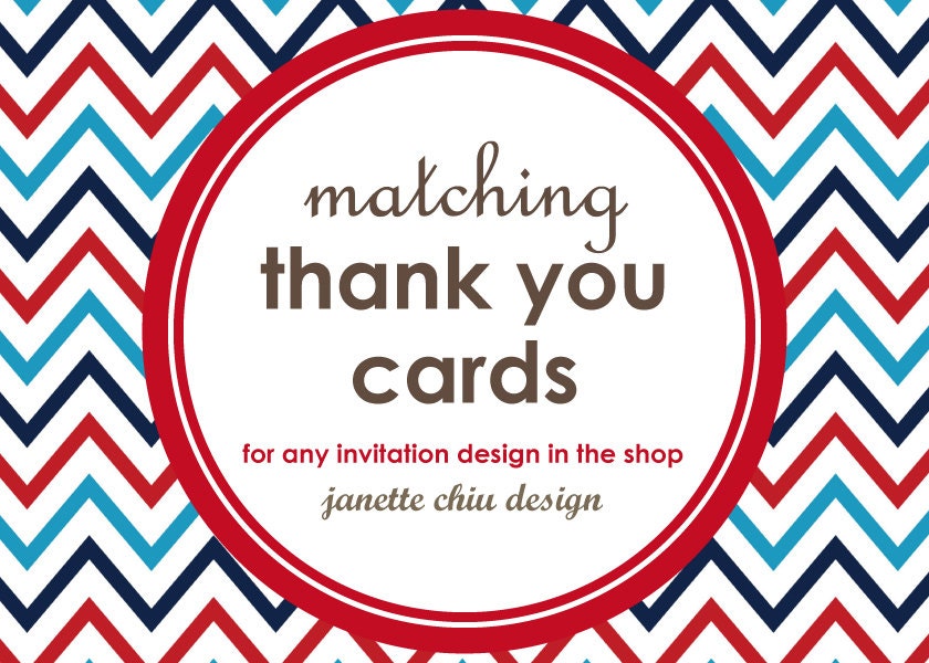 Matching Printable Thank You Cards