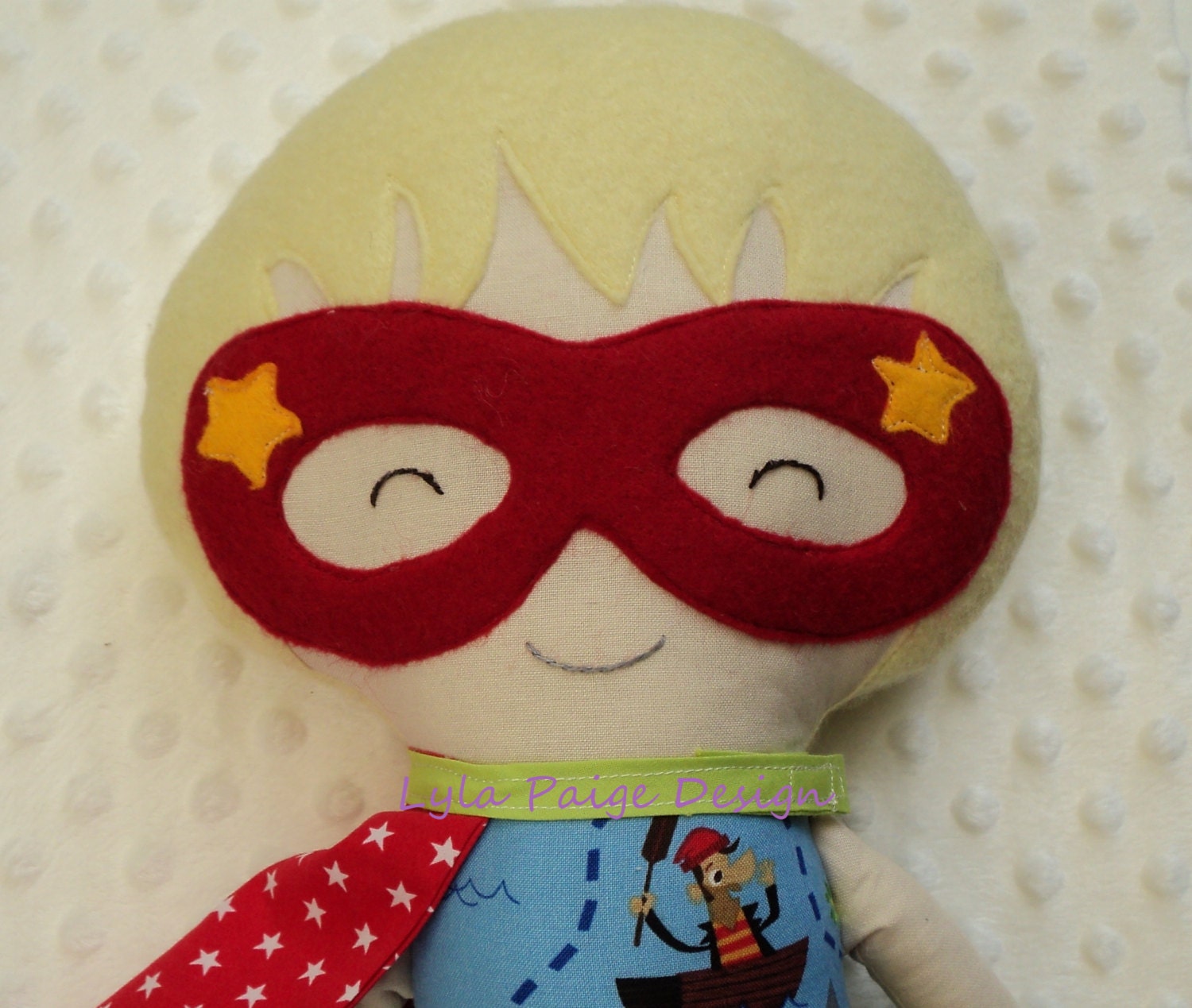 Custom Made Noah Superhero Cloth Doll- Rag Doll -  Child Friendly- Made to order- Washable-