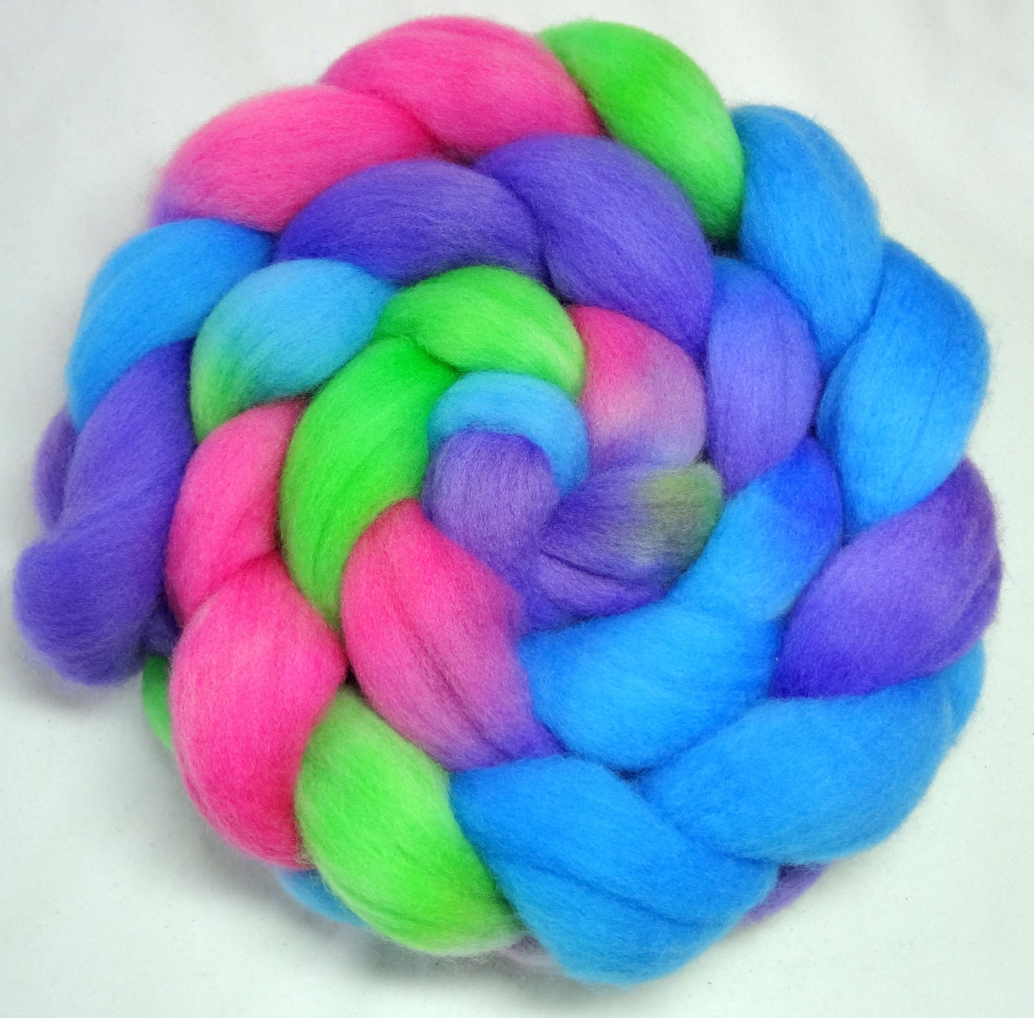 Hand Dyed Spinning Fiber Falkland Combed Wool Top (Roving) 4 oz. FY0112-OOAK
