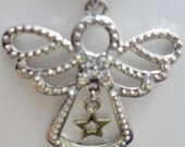 Silver, OOAK, handmade, Sentiment, Angel, blue, Joy, Honesty, Appreciate, Harmony, Respect, jewelry set, Item S-196