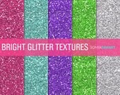 50% Off SALE Glitter Digital Papers Glitter Textures Glitter Paper Pack Bright Glitter Instant Download