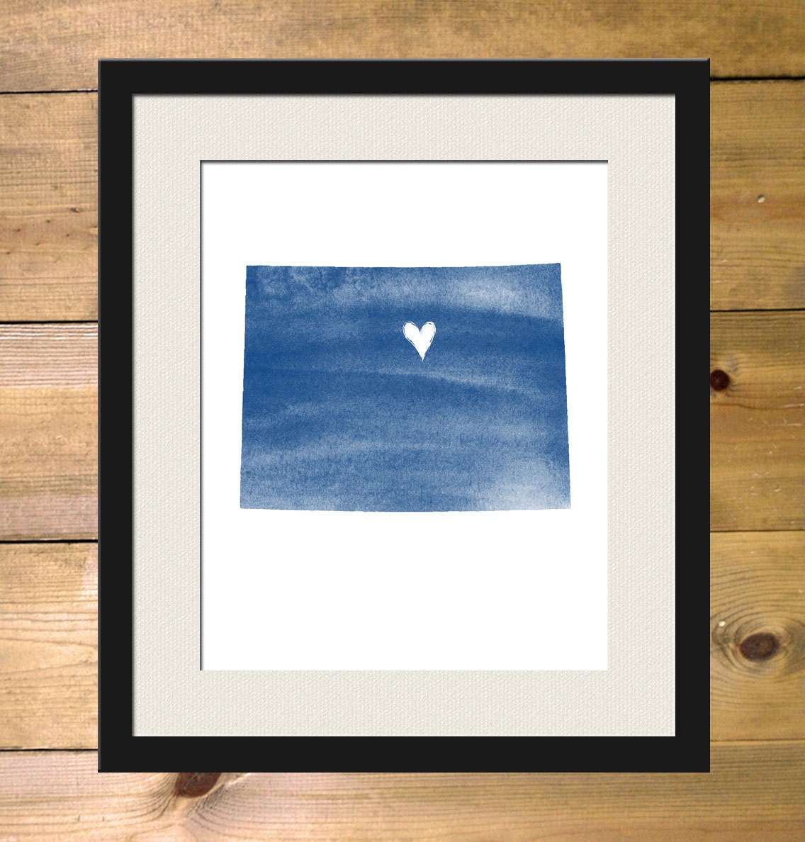 Colorado Watercolor State Map Personalized Art Print