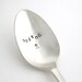 Poison tea spoon with skull. Hand stamped coffee spoon for spooky trick or treat fun. Halloween decor by Milk and Honey, MTO