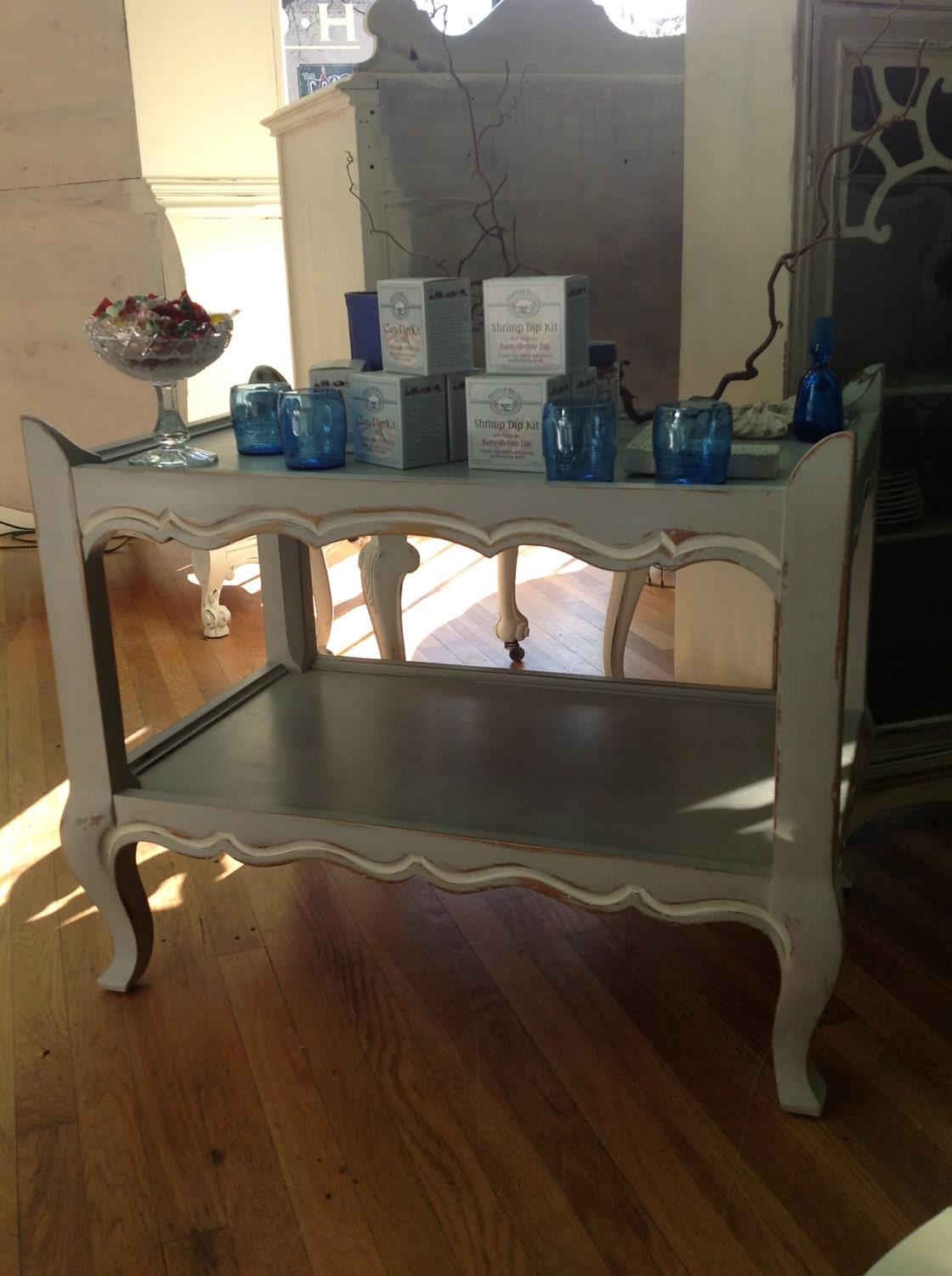 ON SALE: Shabby Chic Cottage Painted Tea Cart