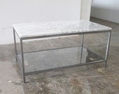 Glass and Marble Coffee Table