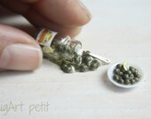 Olives in a bowl and spilled jar - 1/12 scale