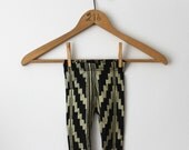 Handprinted Organic 'Southwest' Leggings in Gold on Black