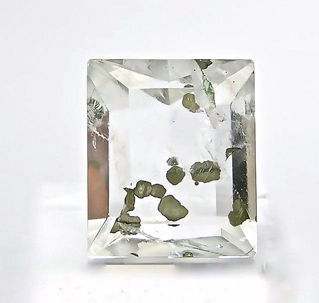 Pyrite Fools Gold in Gem Quartz Faceted Unset Jewelry Stone