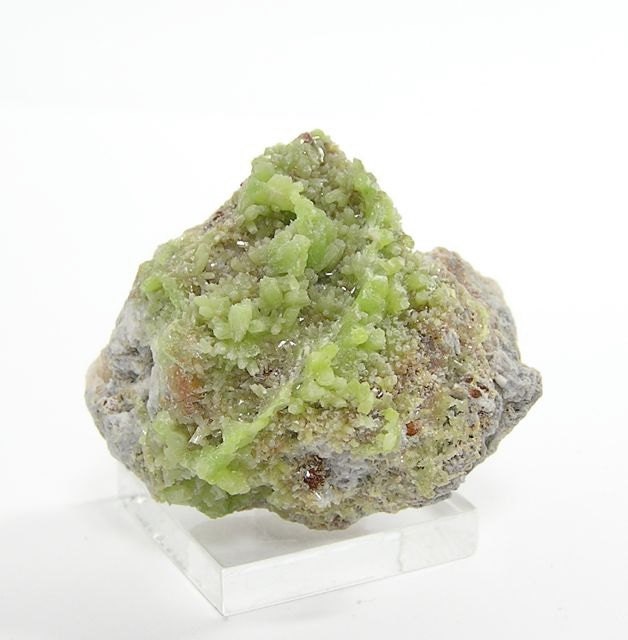 Green Pyromorphite Raw Crystal Cluster Mineral Specimen