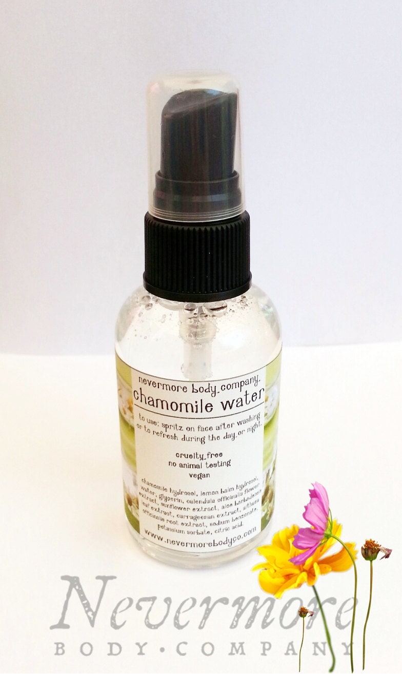 Chamomile Water Toner Nevermore Body Company Zen Lemon Balm