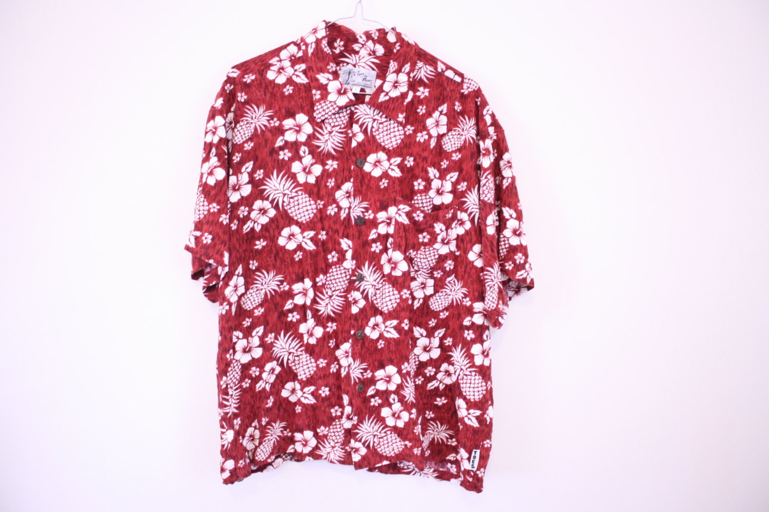 Classic 90s Gauzy Hawaiian Hibiscus Festival Shirt