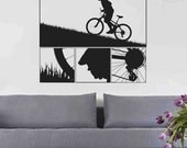 Mountain Biking - uBer Decals Wall Decal Vinyl Decor Art Sticker Removable Mural Modern A275