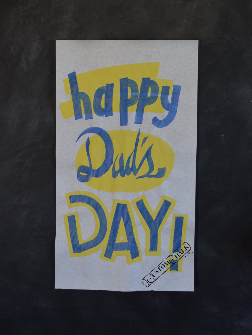 Father's Day Hand Painted Paper Sign - 18"x30" Father's Day Banner