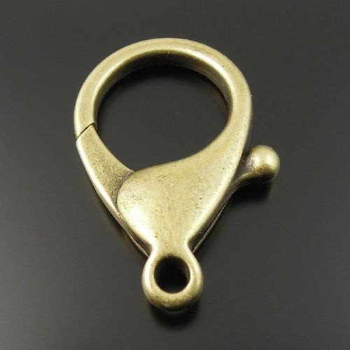 32849 Antiqued Bronze Vintage Alloy Lobster Clasp Link Chain Ending Charm 8pcs