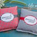 Cornhole Bags - Full Set (8 bags) - Houndstooth w/ Monogram