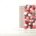 Fabric flower wall art Shabby chic Framed 3D design home decor White olive red pink - OOAK spring bouquet