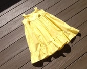 Girls Easter Dress with ruffle detail. Yellow. Size 5. FREE SHIPPING. Ready to Ship. Custom children's clothing. By EverythingSorella