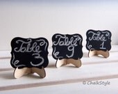 Set of 3 CHALKBOARDS Wedding Table Numbers Wedding Table Decor, Mini Scroll Table Numbers, Gift Tags, Favor Tags Il_170x135