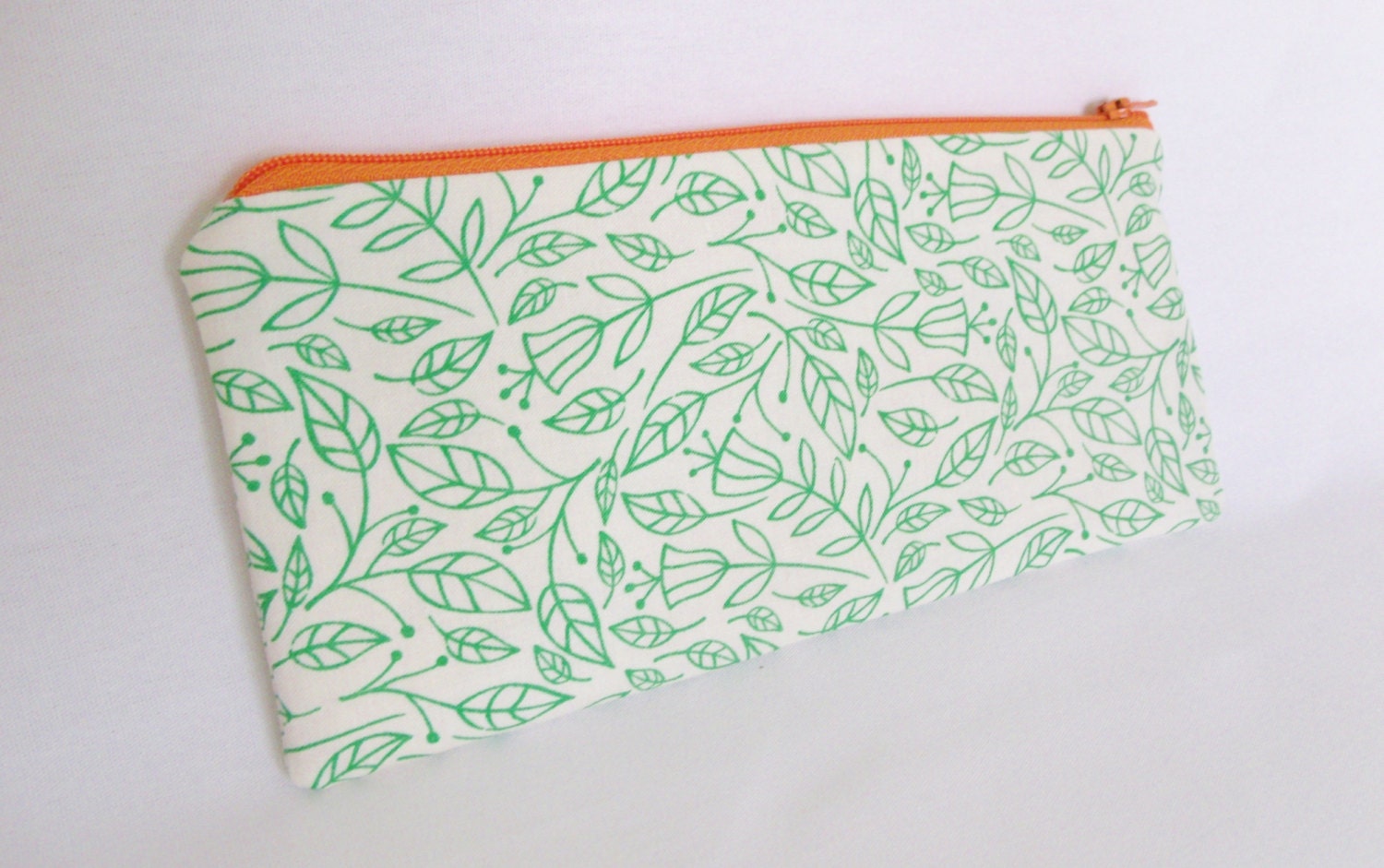 Green Leaves Pencil Bag