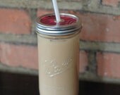 Pink Zebra  Mason Jar Tumbler