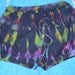 BLACK Rainbow Tie Dye Shorts