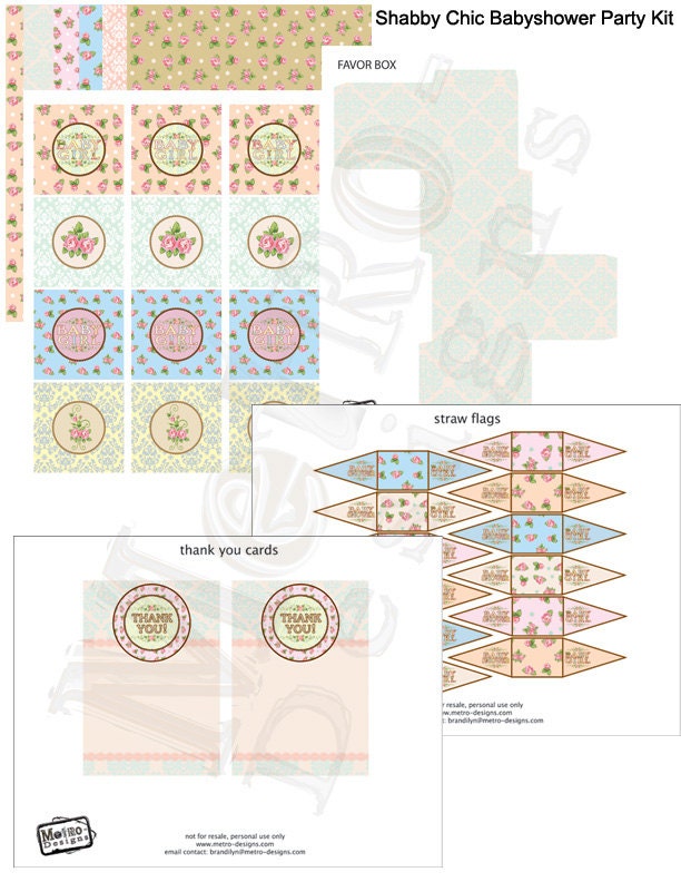Shabby Chic Baby Shower - Party Kit Il_170x135
