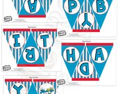 Smurfs Birthday Banner