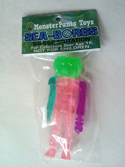 SEA-BORG MUTATION 4.5 inch Plastic Resin Figure - green prototype head