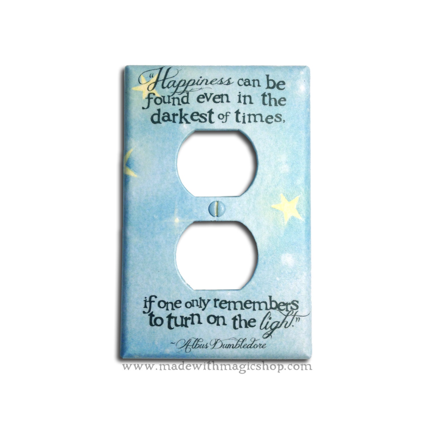 Turn On The Light - Wizard Inspired Outlet Plate