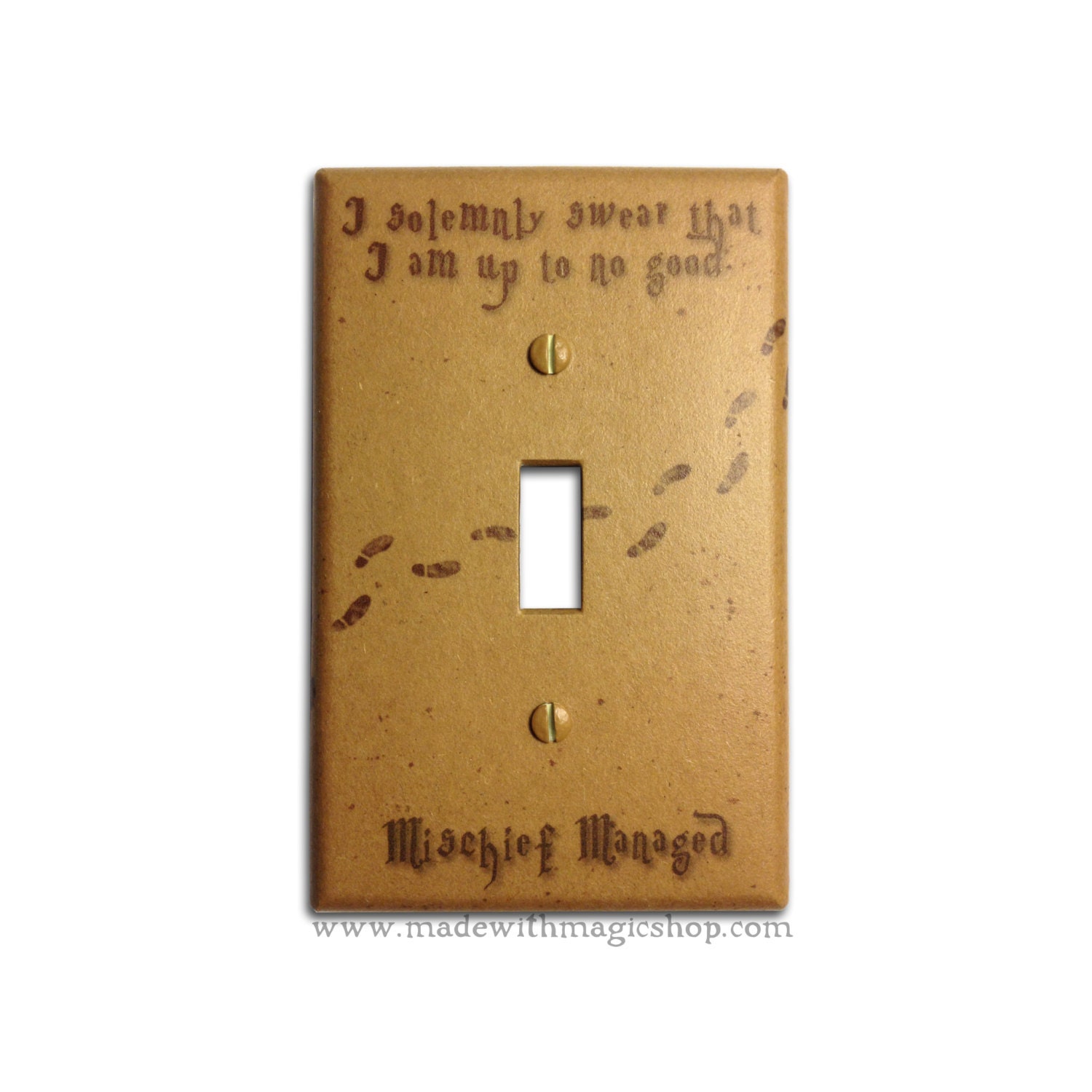Up To No Good - Wizard Inspired Switch Plate (Updated Design)