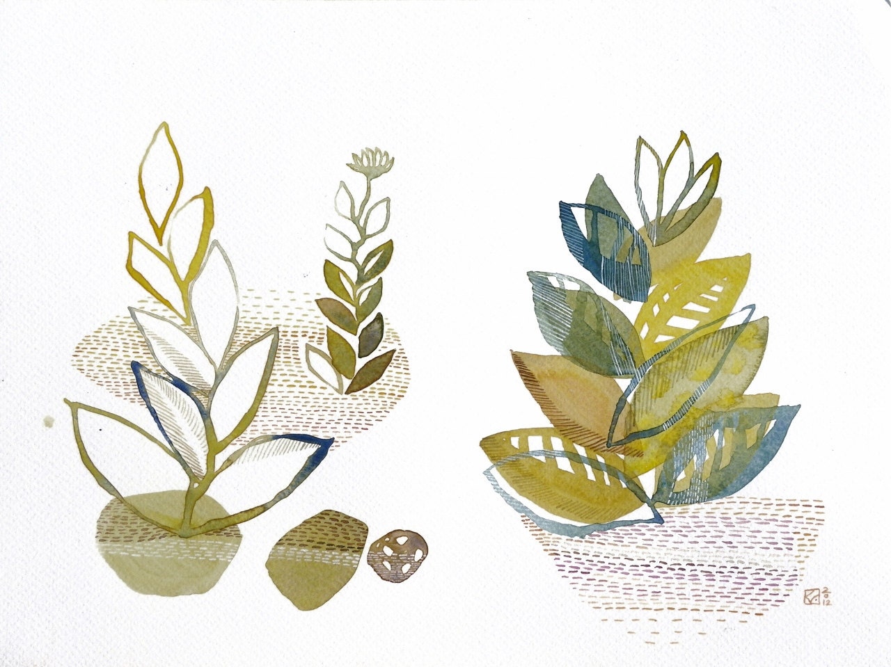 desert garden 1 (original watercolor)
