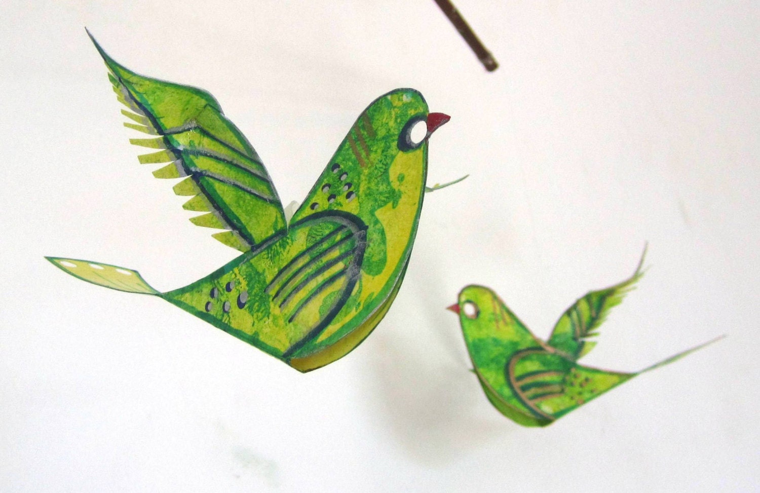 Baby Mobile - Bird Mobile - Handmade - hanging mobile for babies and children - crib mobile - nursery art decoration mobile