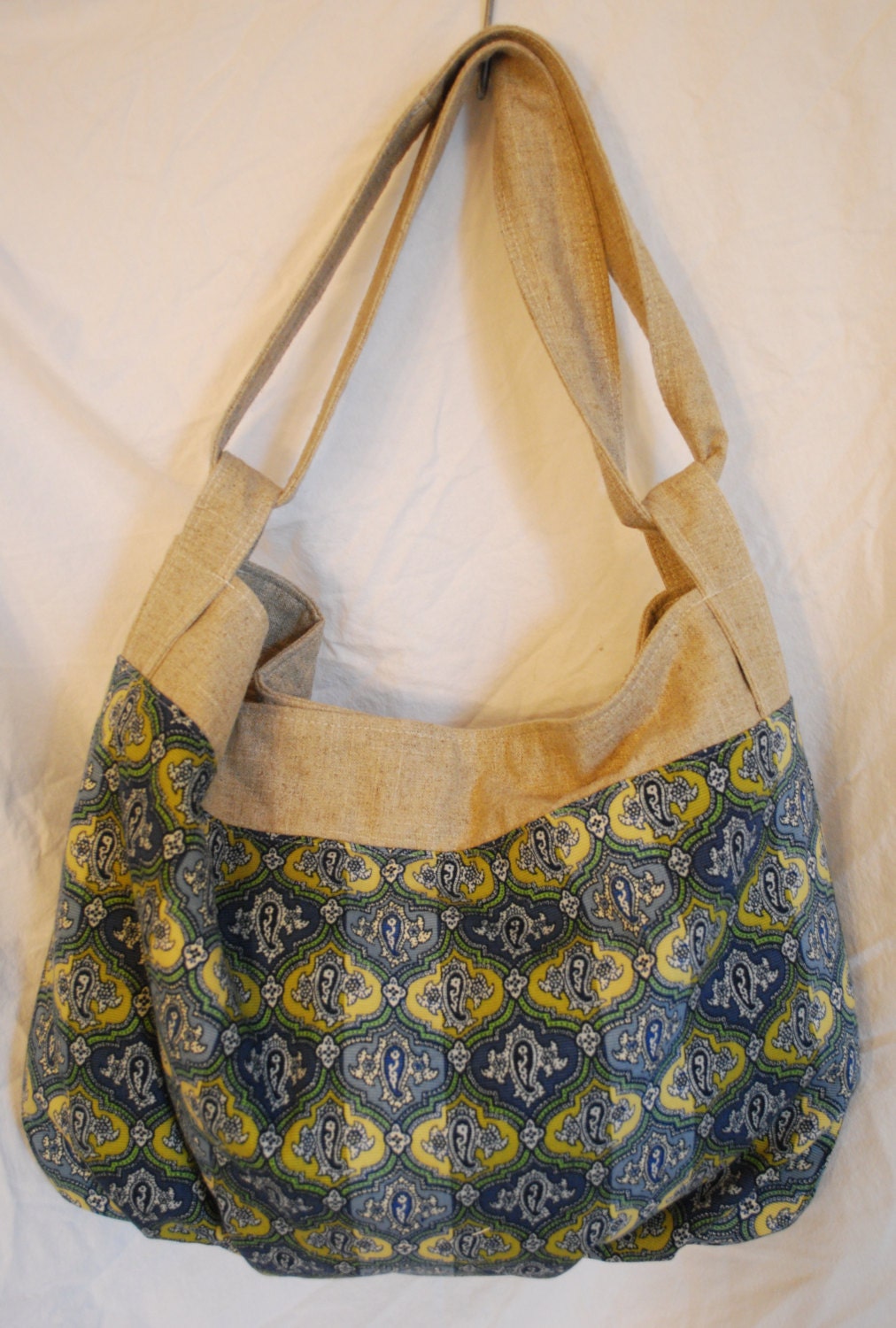 Large Pleated Curvy Tote with Double Duty Straps
