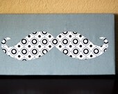 Mustache Canvas Wall Art- 6x12