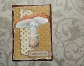 OOAK ACEO ATC collage and ink "I Am Infinity"