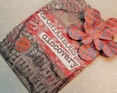 OOAK ACEO ATC collage and ink "Spontaneous Discovery"