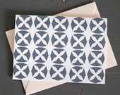 Individual Spring Beach Umbrella Card - In Blue Charcoal
