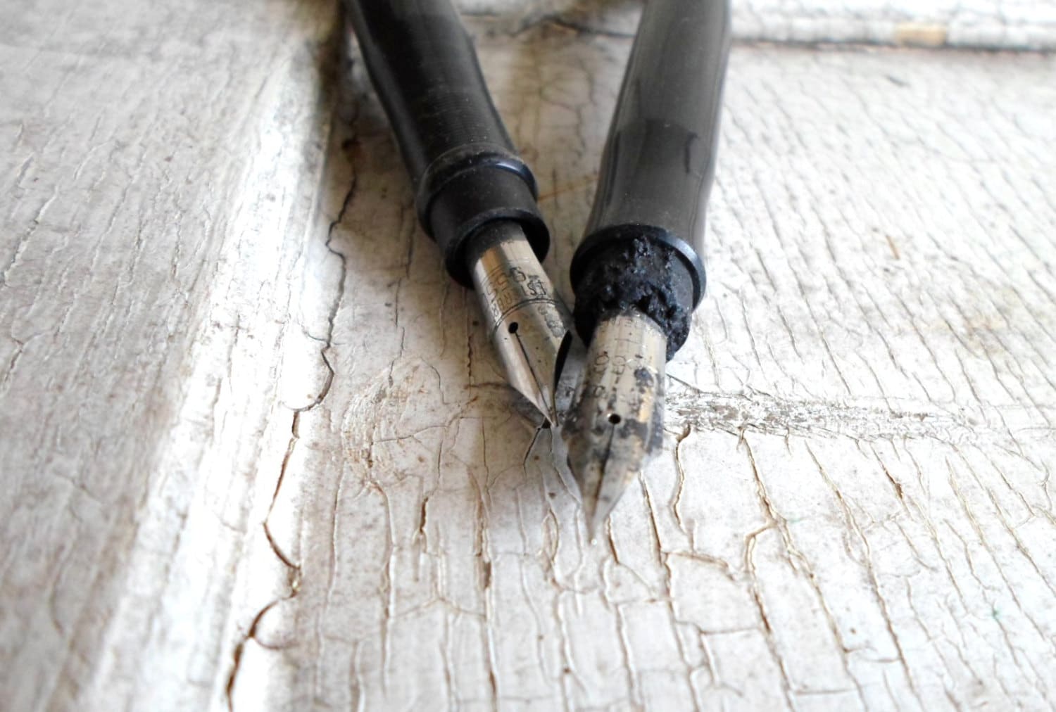 Antique Dip Pens Ink Pens Fountain Pen Silver by AllVintageMan