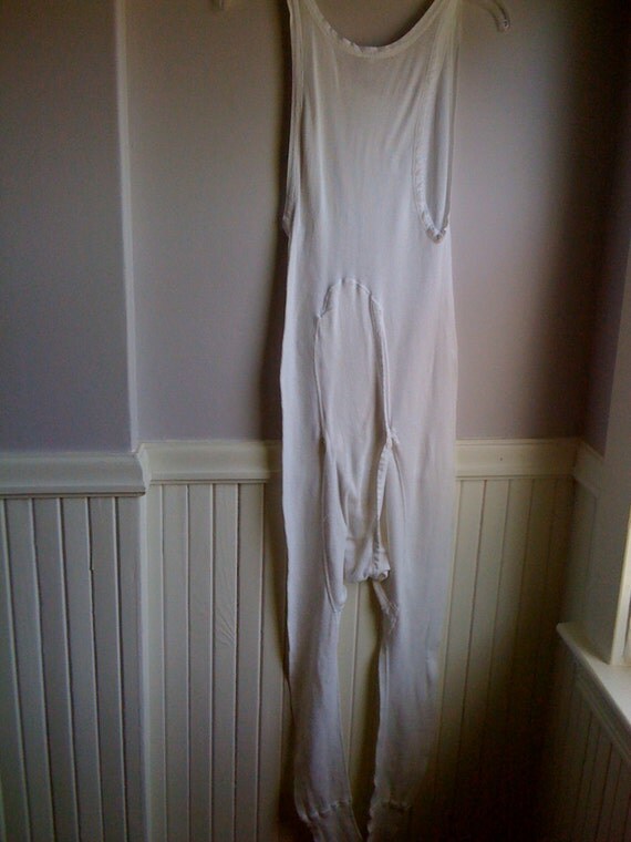 Vintage 1920's Men's Cotton Long underwear by saltydogvintage