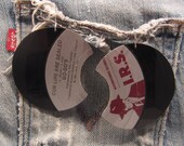 Vintage Vinyl Record Earrings, The Go-Go's, Our Lips Are Sealed
