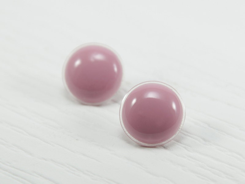 Rose Pink Stud Earrings 20mm - Pink Stud Earrings - Rose Pink Chunky Victorian Earrings - Bridesmaid Gifts - Bridesmaid Earrings
