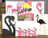 Flamingo Greetings Cards Set of Six