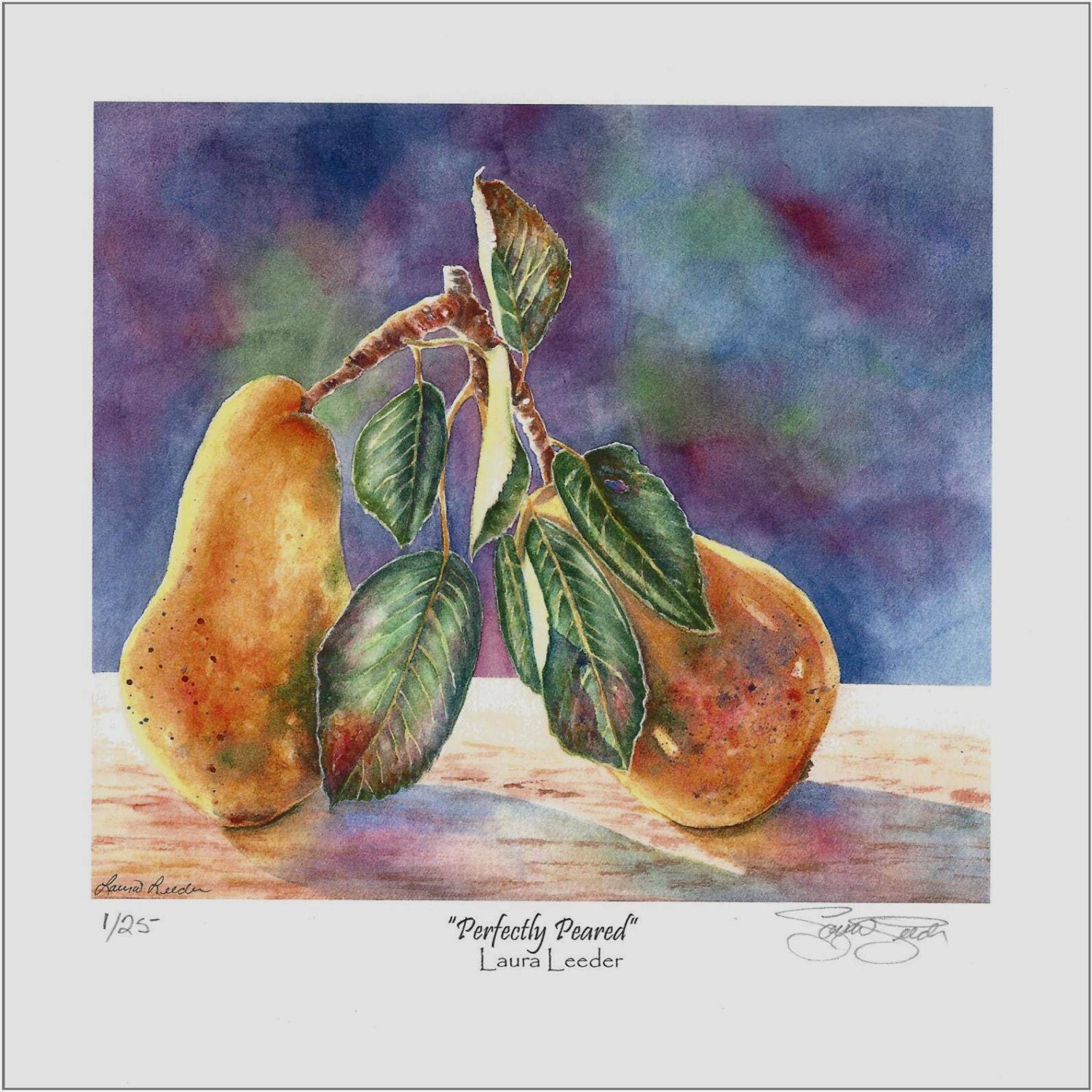 Perfectly Peared  Small 5x7 Ltd Edition Giclee Print