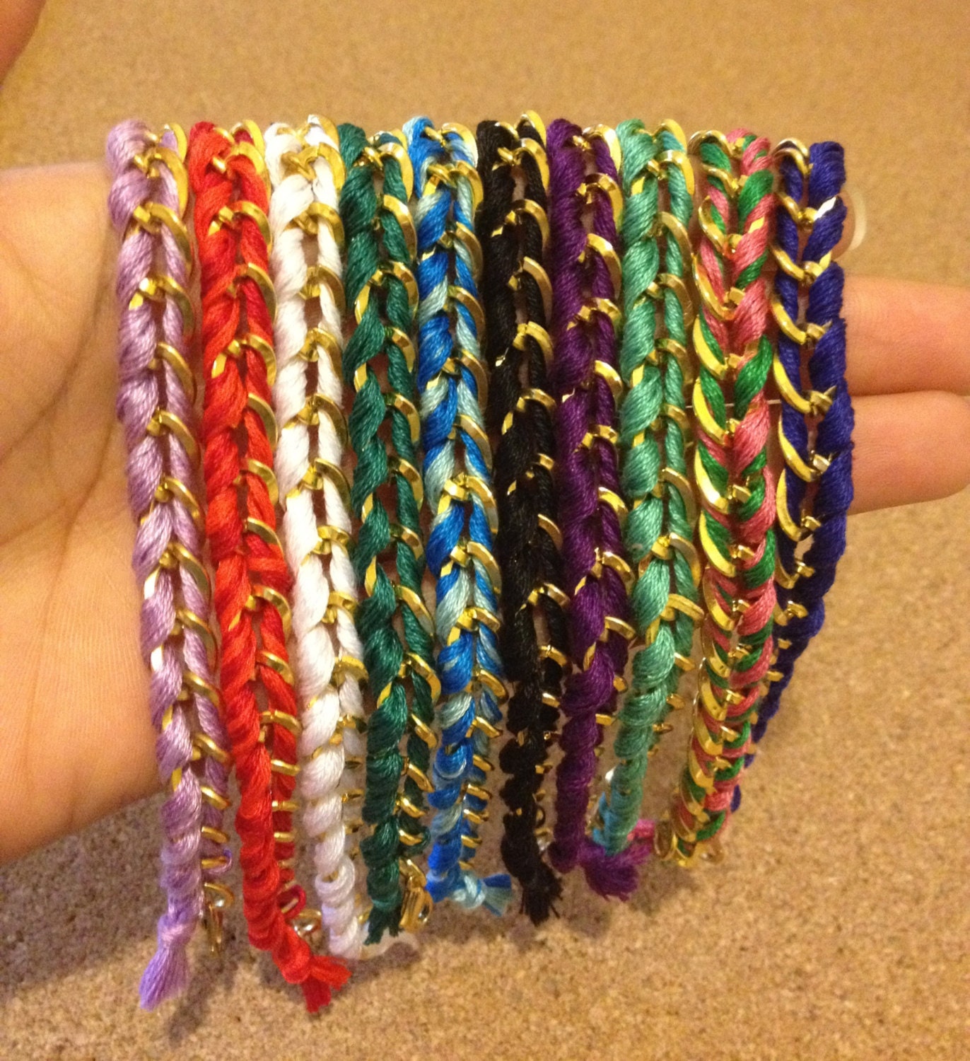 SUMMER SALE - Woven Chain Bracelet - Multiple Colors Available
