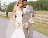 LOVE BURLAP BANNER - burlap banner - Custom Wedding Banner  - Photography shoot