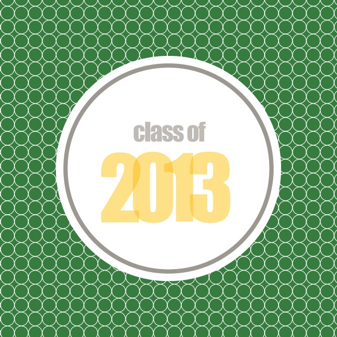 2013 Graduation Party Toppers - Green and Gold Il_170x135